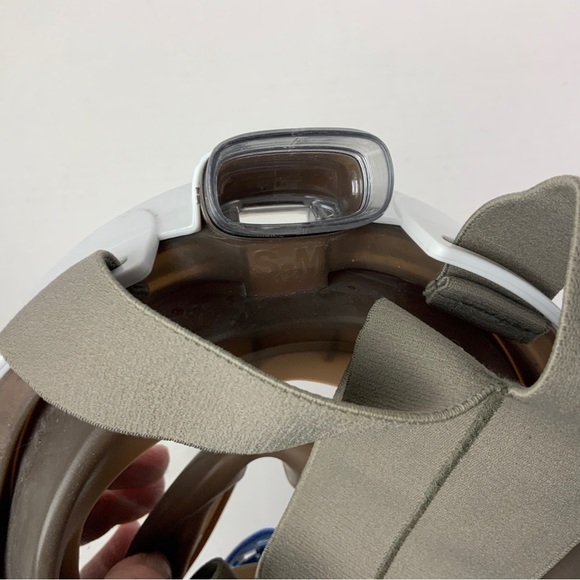 SK Diving Mask Adult Small Medium Full Face Snorkel Water Diving Breathing Used - Picture 4 of 6